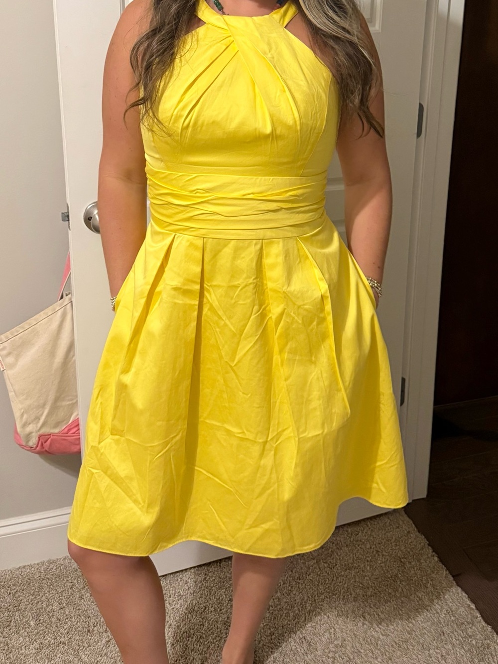 David's Bridal Yellow Dress